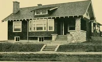 An illustration from Craftsman bungalows : a collection of the latest designs dedicated to the lover of a convenient home by Jud Yoho. (1912)