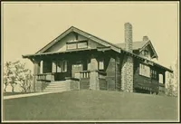 An illustration from Craftsman bungalows : a collection of the latest designs dedicated to the lover of a convenient home by Jud Yoho. (1912)
