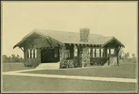An illustration from Craftsman bungalows : a collection of the latest designs dedicated to the lover of a convenient home by Jud Yoho. (1912)