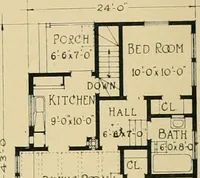 An illustration from Craftsman bungalows : a collection of the latest designs dedicated to the lover of a convenient home by Jud Yoho. (1912)