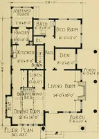 An illustration from Craftsman bungalows : a collection of the latest designs dedicated to the lover of a convenient home by Jud Yoho. (1912)
