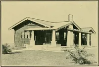 An illustration from Craftsman bungalows : a collection of the latest designs dedicated to the lover of a convenient home by Jud Yoho. (1912)