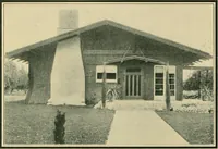An illustration from Craftsman bungalows : a collection of the latest designs dedicated to the lover of a convenient home by Jud Yoho. (1912)