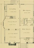 An illustration from Craftsman bungalows : a collection of the latest designs dedicated to the lover of a convenient home by Jud Yoho. (1912)