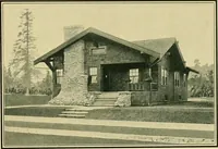 An illustration from Craftsman bungalows : a collection of the latest designs dedicated to the lover of a convenient home by Jud Yoho. (1912)