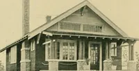 An illustration from Craftsman bungalows : a collection of the latest designs dedicated to the lover of a convenient home by Jud Yoho. (1912)