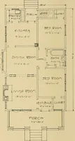 An illustration from Craftsman bungalows : a collection of the latest designs dedicated to the lover of a convenient home by Jud Yoho. (1912)