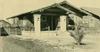 An illustration from Craftsman bungalows : a collection of the latest designs dedicated to the lover of a convenient home by Jud Yoho. (1912)