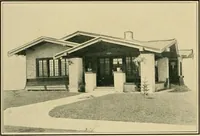 An illustration from Craftsman bungalows : a collection of the latest designs dedicated to the lover of a convenient home by Jud Yoho. (1912)