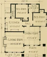 An illustration from Craftsman bungalows : a collection of the latest designs dedicated to the lover of a convenient home by Jud Yoho. (1912)