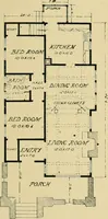 An illustration from Craftsman bungalows : a collection of the latest designs dedicated to the lover of a convenient home by Jud Yoho. (1912)