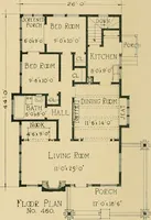 An illustration from Craftsman bungalows : a collection of the latest designs dedicated to the lover of a convenient home by Jud Yoho. (1912)