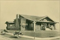 An illustration from Craftsman bungalows : a collection of the latest designs dedicated to the lover of a convenient home by Jud Yoho. (1912)