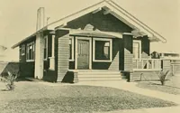 An illustration from Craftsman bungalows : a collection of the latest designs dedicated to the lover of a convenient home by Jud Yoho. (1912)