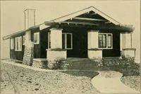 An illustration from Craftsman bungalows : a collection of the latest designs dedicated to the lover of a convenient home by Jud Yoho. (1912)