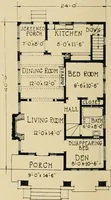 An illustration from Craftsman bungalows : a collection of the latest designs dedicated to the lover of a convenient home by Jud Yoho. (1912)