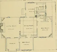 An illustration from Craftsman bungalows : a collection of the latest designs dedicated to the lover of a convenient home by Jud Yoho. (1912)