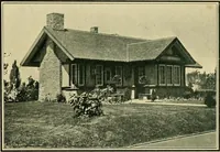 An illustration from Craftsman bungalows : a collection of the latest designs dedicated to the lover of a convenient home by Jud Yoho. (1912)