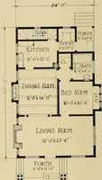 An illustration from Craftsman bungalows : a collection of the latest designs dedicated to the lover of a convenient home by Jud Yoho. (1912)