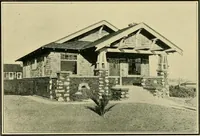 An illustration from Craftsman bungalows : a collection of the latest designs dedicated to the lover of a convenient home by Jud Yoho. (1912)
