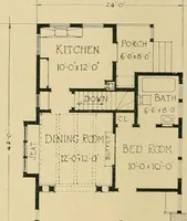 An illustration from Craftsman bungalows : a collection of the latest designs dedicated to the lover of a convenient home by Jud Yoho. (1912)
