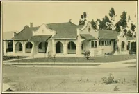 An illustration from Craftsman bungalows : a collection of the latest designs dedicated to the lover of a convenient home by Jud Yoho. (1912)