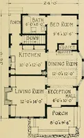 An illustration from Craftsman bungalows : a collection of the latest designs dedicated to the lover of a convenient home by Jud Yoho. (1912)