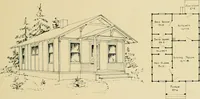 An illustration from Craftsman bungalows : a collection of the latest designs dedicated to the lover of a convenient home by Jud Yoho. (1912)