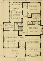 An illustration from Craftsman bungalows : a collection of the latest designs dedicated to the lover of a convenient home by Jud Yoho. (1912)