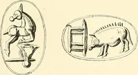 An illustration from Cretan pictographs and prae-Phoenician script. With an account of a sepulchral deposit at Hagios Onuphrios near Phaestos in its relation primitive Cretan and Aegean culture (1895)
