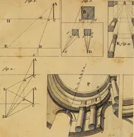 An illustration from A critical examination of those two paintings on the cieling [sic] of the banqueting-house at Whitehall : in which architecture is introduced, so far as relates to the perspective : together with the discussion of a question, which has been the subject of debate among painters : written many years since, but now first published (1754)