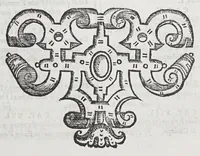 An illustration from Croníca de la orden de N. P. S. Augustín en las prouincias de la Nueua España : en quatro edades desde el año de .1533 hasta el de .1592 (1624)