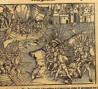 An illustration from Cronica de la Nueua España : con la conquista de Mexico, y otras cosas notables: hechas por el valeroso Hernando Cortes, . (1554)