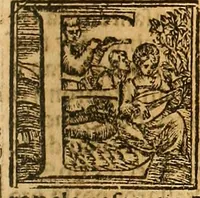 An illustration from Cronica del muy valeroso rey don Fernando, visnieto del sancto rey don Fernádo que gano a Seuilla : Nieto del rey dõ Alonso que fue par [?] emperador, [?] hizo el libro de las Sicte partidas y fue hijo del rey dõ Sancho el B[?]auo : Cuyas cronicas estan impressas : [?] y fue padre del rey dõ Alõso Onzeno q gano las Algeziras : Y abuelo del rey don Pedro : Cuyas cronicas tambie estan impressas : Este es el rey don Fernado que dizen que murio emplazado de los Caruajales (1554)