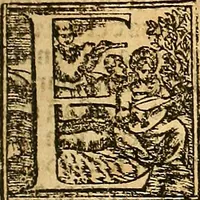 An illustration from Cronica del muy valeroso rey don Fernando, visnieto del sancto rey don Fernádo que gano a Seuilla : Nieto del rey dõ Alonso que fue par [?] emperador, [?] hizo el libro de las Sicte partidas y fue hijo del rey dõ Sancho el B[?]auo : Cuyas cronicas estan impressas : [?] y fue padre del rey dõ Alõso Onzeno q gano las Algeziras : Y abuelo del rey don Pedro : Cuyas cronicas tambie estan impressas : Este es el rey don Fernado que dizen que murio emplazado de los Caruajales (1554)