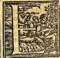 An illustration from Cronica del muy valeroso rey don Fernando, visnieto del sancto rey don Fernádo que gano a Seuilla : Nieto del rey dõ Alonso que fue par [?] emperador, [?] hizo el libro de las Sicte partidas y fue hijo del rey dõ Sancho el B[?]auo : Cuyas cronicas estan impressas : [?] y fue padre del rey dõ Alõso Onzeno q gano las Algeziras : Y abuelo del rey don Pedro : Cuyas cronicas tambie estan impressas : Este es el rey don Fernado que dizen que murio emplazado de los Caruajales (1554)
