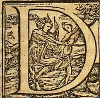 An illustration from Cronica del muy valeroso rey don Fernando, visnieto del sancto rey don Fernádo que gano a Seuilla : Nieto del rey dõ Alonso que fue par [?] emperador, [?] hizo el libro de las Sicte partidas y fue hijo del rey dõ Sancho el B[?]auo : Cuyas cronicas estan impressas : [?] y fue padre del rey dõ Alõso Onzeno q gano las Algeziras : Y abuelo del rey don Pedro : Cuyas cronicas tambie estan impressas : Este es el rey don Fernado que dizen que murio emplazado de los Caruajales (1554)