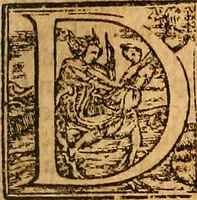 An illustration from Cronica del muy valeroso rey don Fernando, visnieto del sancto rey don Fernádo que gano a Seuilla : Nieto del rey dõ Alonso que fue par [?] emperador, [?] hizo el libro de las Sicte partidas y fue hijo del rey dõ Sancho el B[?]auo : Cuyas cronicas estan impressas : [?] y fue padre del rey dõ Alõso Onzeno q gano las Algeziras : Y abuelo del rey don Pedro : Cuyas cronicas tambie estan impressas : Este es el rey don Fernado que dizen que murio emplazado de los Caruajales (1554)