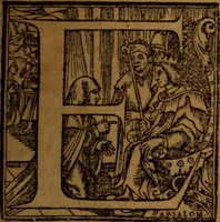 An illustration from Cronica del rey don Rodrigo con la destruycion de España : y como los moros la ganaron (1587)