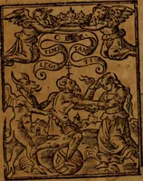 An illustration from Cronica del rey don Rodrigo con la destruycion de España : y como los moros la ganaron (1587)