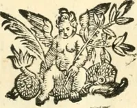 An illustration from Croniche et antichità di Calabria : conforme all'ordine de'testi greco & latino, raccolte da' più famosi scrittori antichi & moderni : oue regolatamente sono poste le città, castelli, ville, monti, fiumi, fonti & altri luoghi degni di sapersi di quella prouincia : et si dichiarano i luoghi delle minere, tesori e natiuità delle piante, per l'autorità di Timeo, Liconio e Plinio, et anco di Gabriello Barrio francicano (1601)