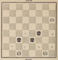 An illustration from Cross opening, games of draughts (1878)