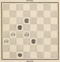 An illustration from Cross opening, games of draughts (1878)