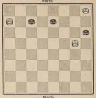 An illustration from Cross opening, games of draughts (1878)