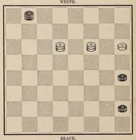 An illustration from Cross opening, games of draughts (1878)