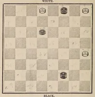 An illustration from Cross opening, games of draughts (1878)