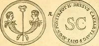 An illustration from C. Suetonius Tranquillus ex recensione Joannis Georgii Graevii ... : accedunt notae selectiores aliorum (1708)