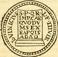 An illustration from C. Suetonius Tranquillus ex recensione Joannis Georgii Graevii ... : accedunt notae selectiores aliorum (1708)