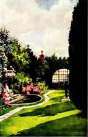 An illustration from A book of English gardens, written (1906)