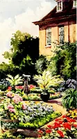 An illustration from A book of English gardens, written (1906)